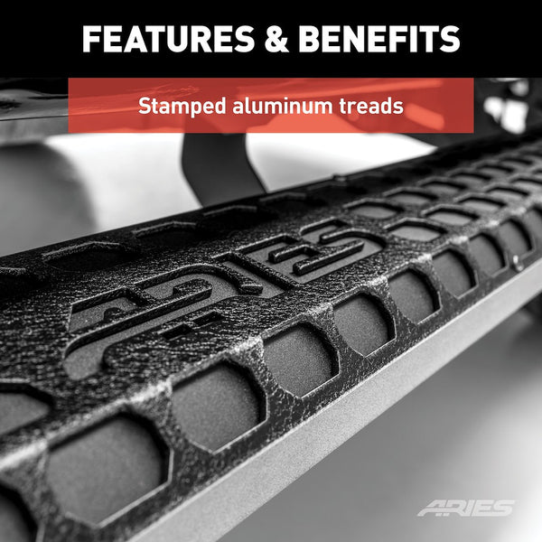 Aries AdvantEDGE Running Board With Step Pads (MPN: 2556002)