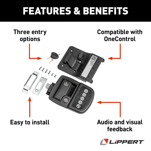 Lippert Keyless RV Door Lock (MPN: 2022119636)