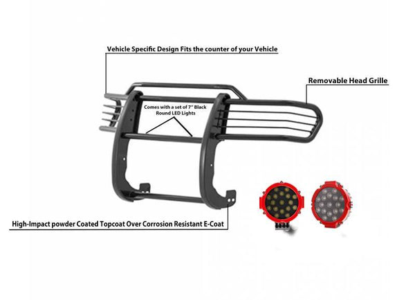 Black Horse Grille Guard Kit (MPN: 17A098600MA-PLR)