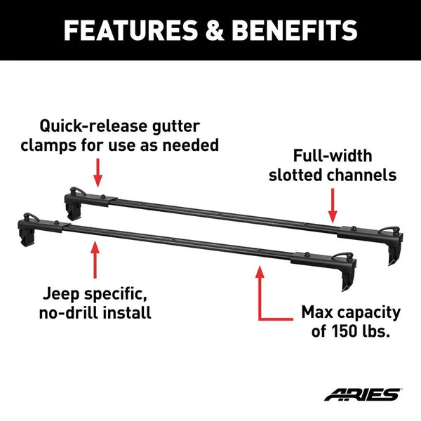 Aries Jeep Roof Rack Cross Bars (MPN: 2070450)