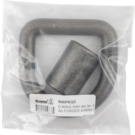 Buyers Products 3/4 Inch Forged D-Ring with Weld-On Bracket (MPN: B46PKGD)