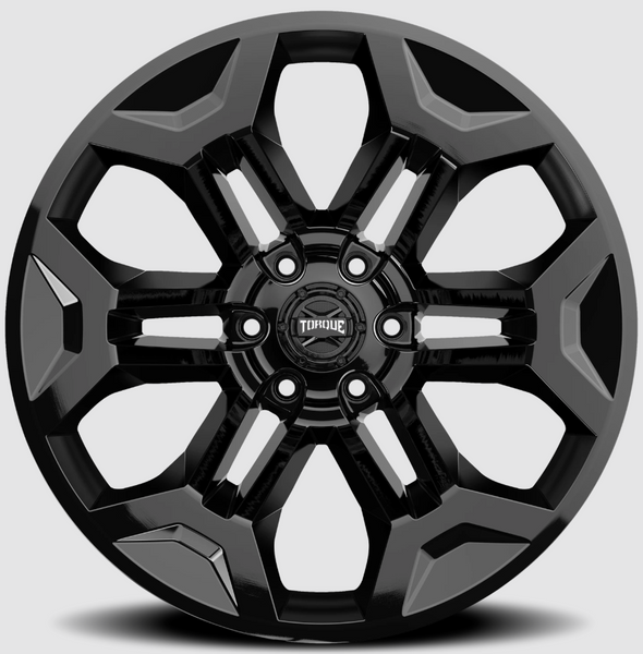 Torque Wheels 22 Inch Gloss Black Wheel (MPN: TW405C-22123605-44)
