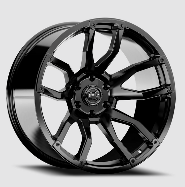 Torque Wheels 22 Inch Gloss Black Impact Wheel (MPN: TW403C-22118405-32)