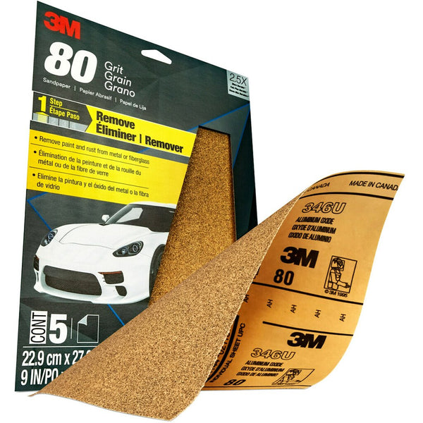 3M Sandpaper P80 Grit 9x11 Inch (MPN: 32115)