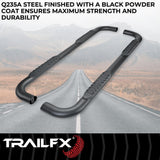 TrailFX Nerf Bar 4 Inch Oval Tube Side Steps (MPN: A1012B)
