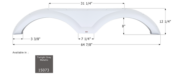 Icon Fender Skirt for Tandem Axle RVs (MPN: 15073)