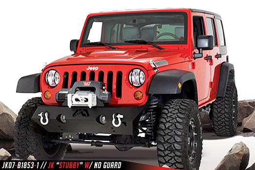 Fab Fours Hardcore Stubby Winch Bumper (MPN: JK07-B1853-B)