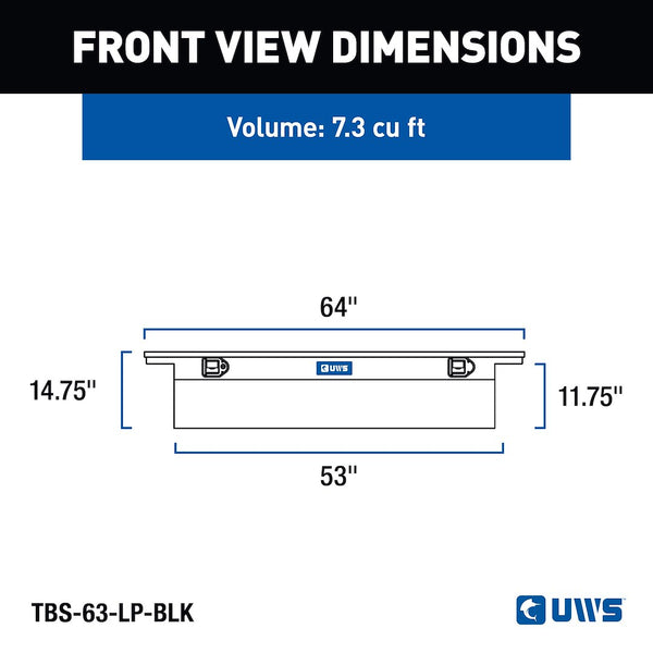 UWS Crossover Low Profile Tool Box (MPN: TBS-63-LP-BLK)