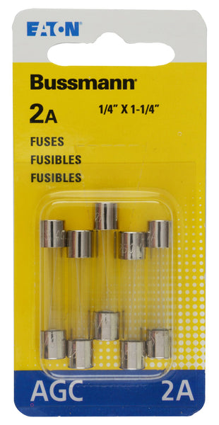 Bussman Glass Tube Fuse 2 Amp (MPN: BP/AGC-2-RP)