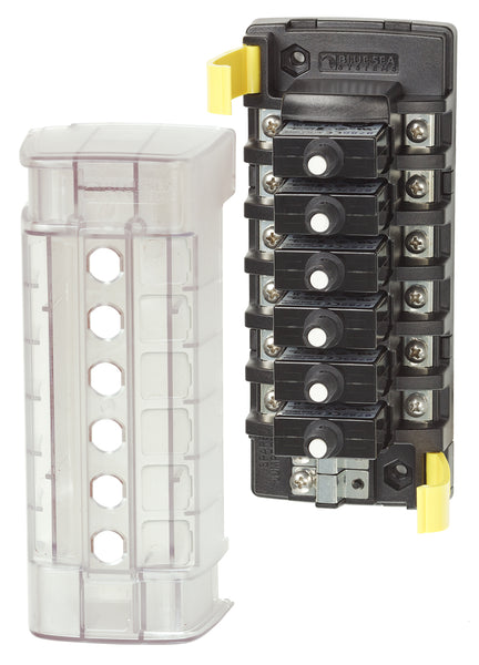Blue Sea Circuit Breaker Block 6 Position Independent Source (MPN: 5050-BSS)
