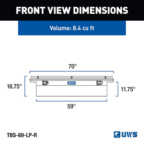 UWS Crossover Low Profile Tool Box (MPN: TBS-69-LP-R)