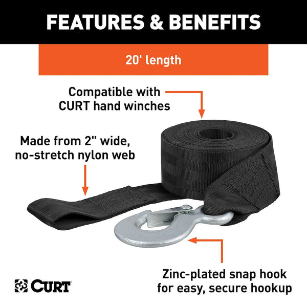 CURT Recovery Strap 1100 Pounds Work Load Limit (MPN: 29451)