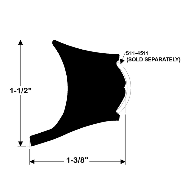 Taco Boat Rub Rail (MPN: V21-1025WHC20D)