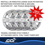 15 Inch Silver Wheel Cover Set (MPN: IWC43615S)