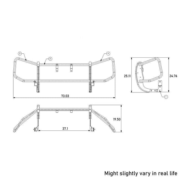 Black Horse Off Road Bumper Guard (MPN: 15TYR4SS-19)