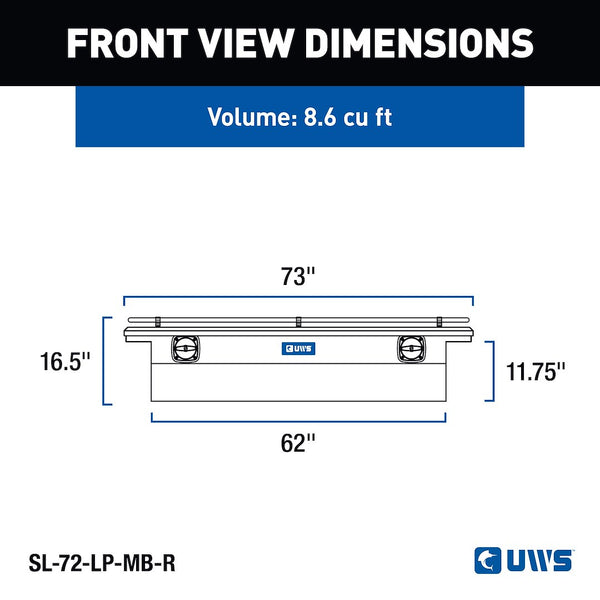 UWS Crossover Low Profile Tool Box (MPN: SL-72-LP-MB-R)