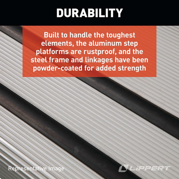 Lippert Components Alumi-Tread Manual Folding Step (MPN: 432698)