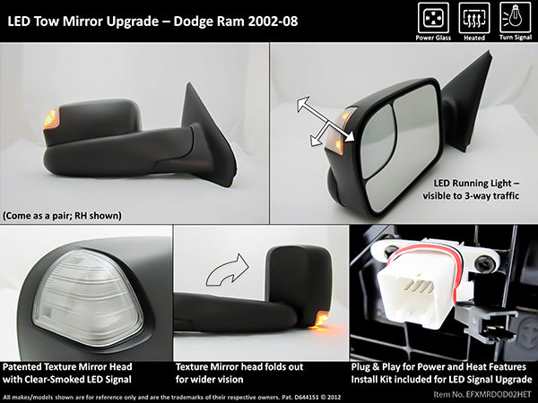 ProEFX Exterior Towing Mirror (MPN: EFXMRDOD02HET)