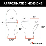Lippert Toilet With Elongated Seat (MPN: 2022113192)
