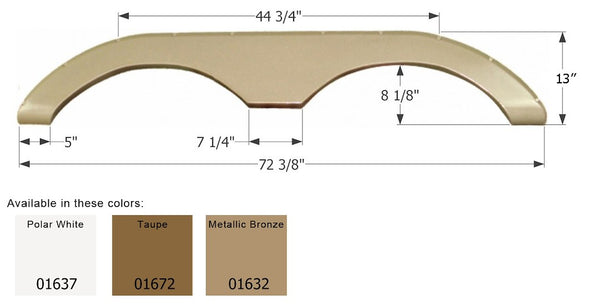 Icon Fender Skirt for Tandem Axle RVs (MPN: 01632)