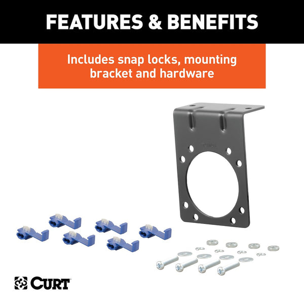 CURT 7-Way RV Blade Trailer Wiring Connector (MPN: 58152)