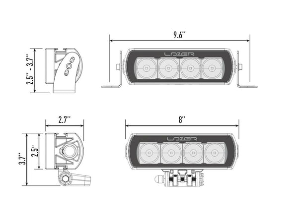 Triple-R Light ST4 Evolution LED Light Bar (MPN: ST4-B)