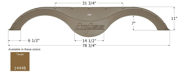 Icon Fender Skirt for Tandem Axle (MPN: 14532)