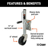 CURT Manual Sidewind Trailer Tongue Jack (MPN: 28113)