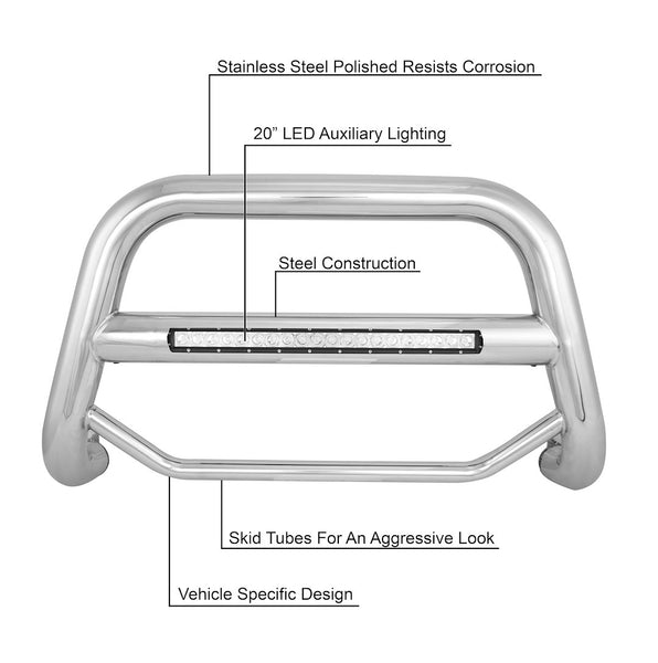 Black Horse Off Road Bull Bar (MPN: MAB-TOF5307S)