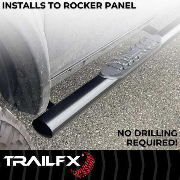 TrailFX Nerf Bar 4 Inch Oval Tube Side Steps (MPN: A1511B)