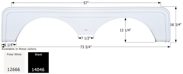 Icon Fender Skirt For Tandem Axle RVs (MPN: 14046)