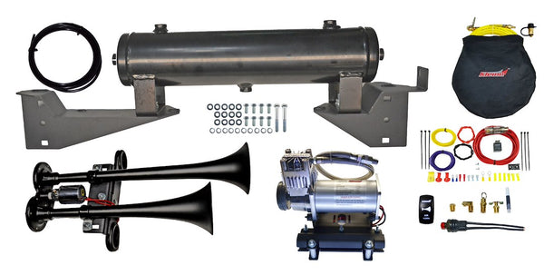 Kleinn Air Horn Dual Tone Round Trumpet (MPN: RZR1000-KIT)