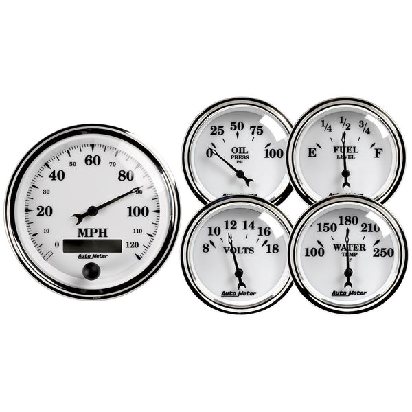 AutoMeter Old Tyme White II Gauge Set (MPN: 1200)