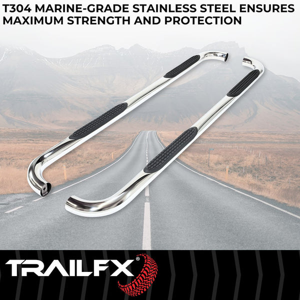 TrailFX Nerf Bar Round Tube Side Steps (MPN: A0065S)