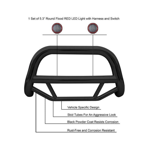 Black Horse Off Road Bull Bar (MPN: MBB-FOE2011-PLFR)