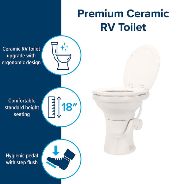 Camco Premium Ceramic RV Toilet (MPN: 41715)