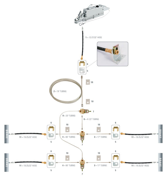 Titan Trailer Brake Conversion Kit (MPN: 1389HREKITTCD)