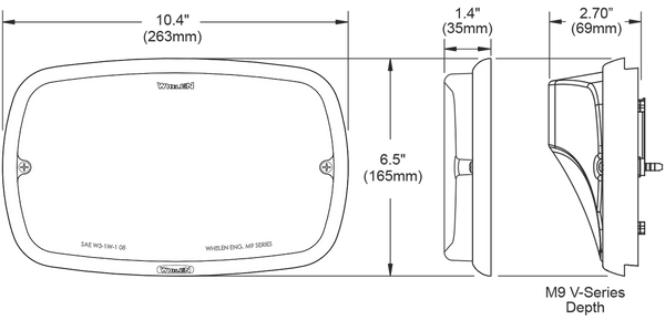 Whelen M9 Series LED Trailer Light (MPN: M9BTTX)