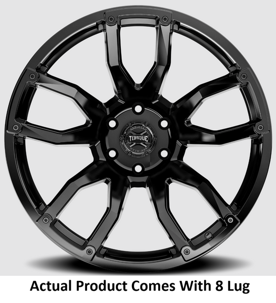 Torque Wheels 22 Inch Gloss Black Impact Wheel (MPN: TW403C-22118105-25)