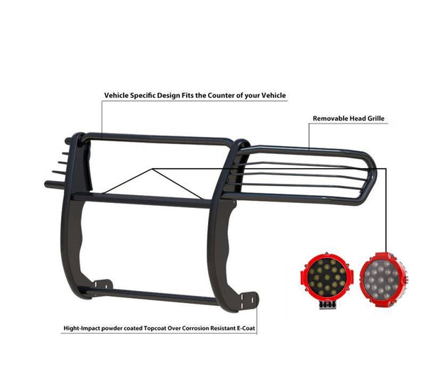 Black Horse Grille Guard Kit (MPN: 17TU31MA-PLR)