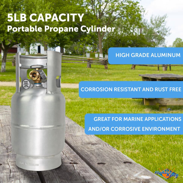 Flame King Portable Propane Tank (MPN: YSN5LB-G-ALM)