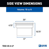 UWS 69-Inch Heavy-Wall Aluminum Deep Angled Tool Box (MPN: EC10761)