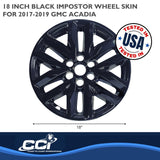 Coast To Coast Impostor Wheel Skin 18 Inch (MPN: IMP466BLK)