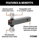 CURT Trailer Hitch Ball Mount (MPN: 45665)