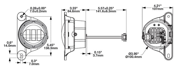 J.W. Speaker 6145 J2 Series LED Fog Light (MPN: 0558051)