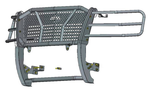 Black Horse Off Road Grille Guard (MPN: RU-CHTA07-B)