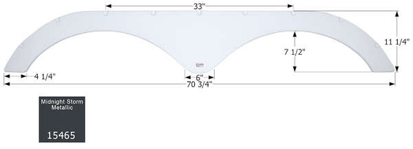 Icon Fender Skirt for Tandem Axle RVs (MPN: 15465)