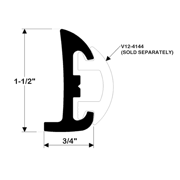 Taco Boat Rub Rail (MPN: V11-9795BBK50D-2)