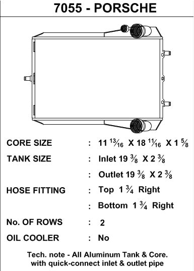 CSF Aluminum Radiator (MPN: 7055)