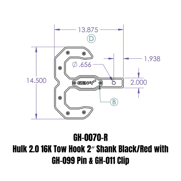 Gen-Y Hitch Pintle Hook (MPN: GH-0070-R)